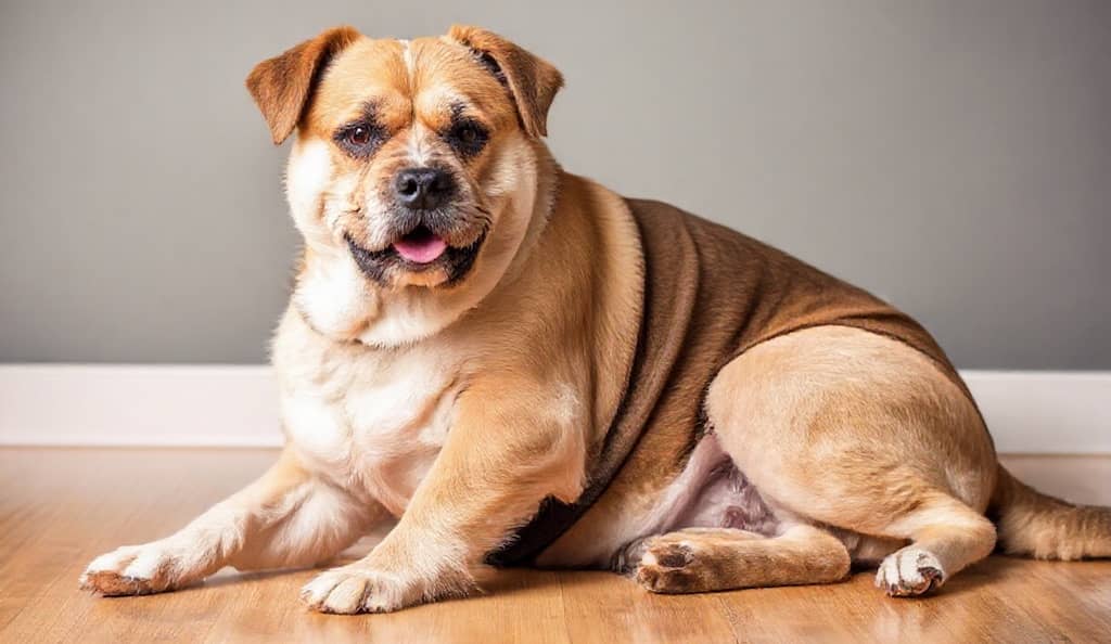 Perro con obesidad